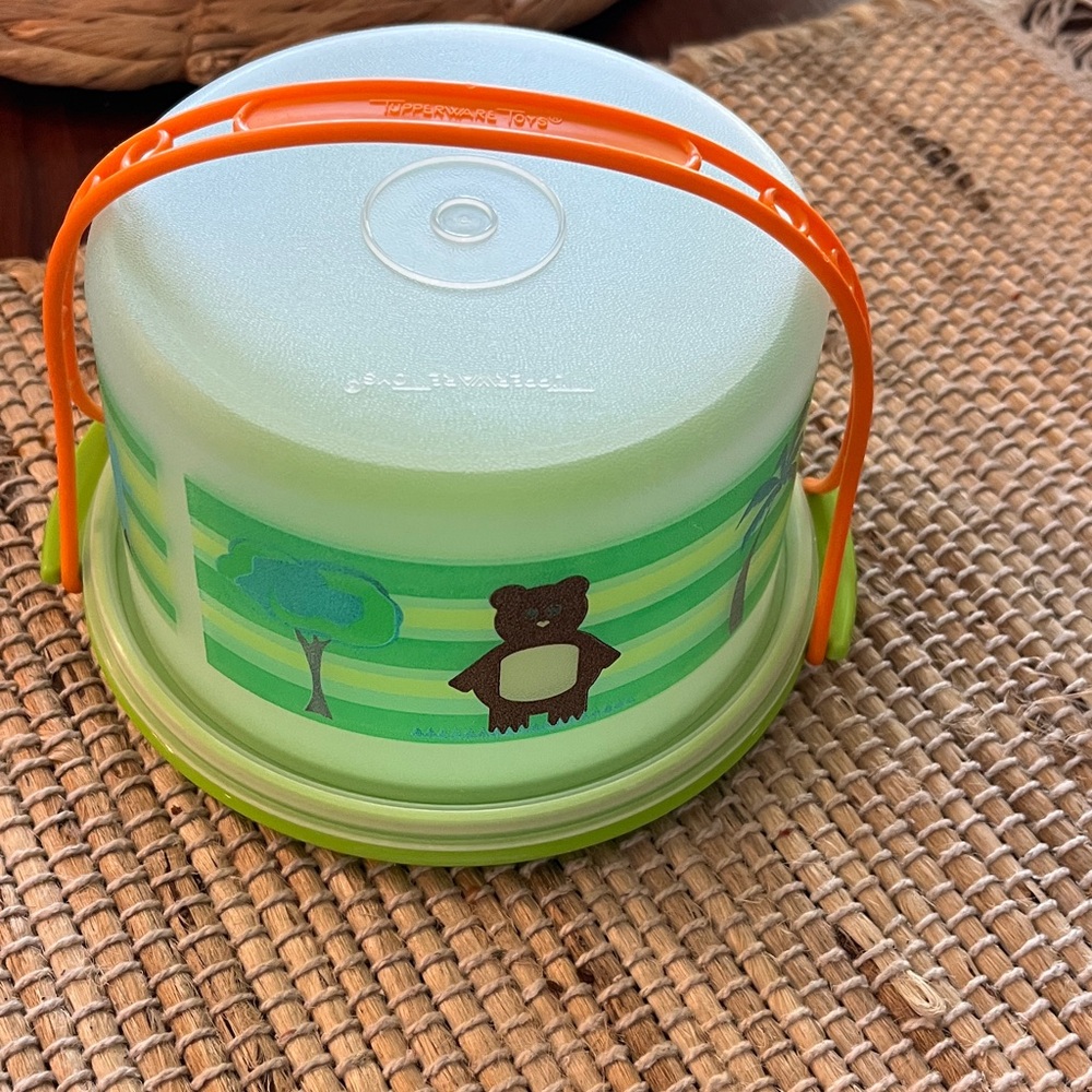 Vintage Tupperware Toys Kid Size Cake Cupcake Pretend Play Carrier Cheeseball